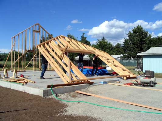 South wall going up