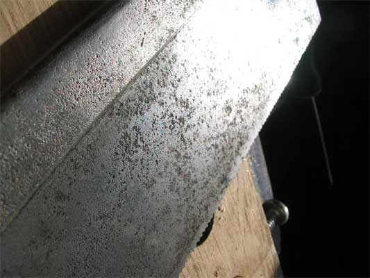 Really the pits.: You can see the extent of the pitting better in this photo