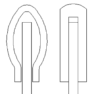 The Design of the Back: The classic design (left) vs. fully seated (right)